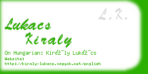 lukacs kiraly business card